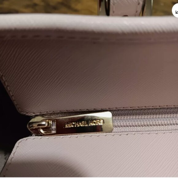 Michael Kors Jet Set Travel Powder Blush‎ Leather Shoulder Tote NWT" - Picture 2 of 9